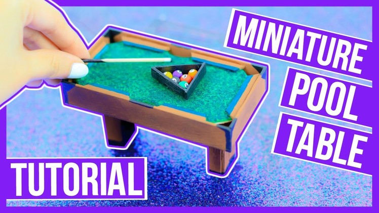 Diy: Miniature Pool Table Tutorial ~ Make your own pool table for your dollhouse ♥