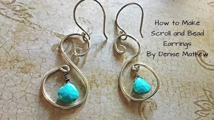 DIY Scroll and Bead Earrings by Denise Mathew