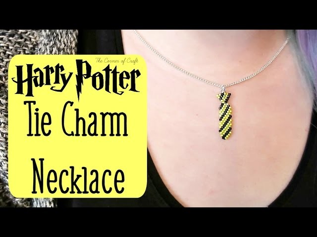 DIY Seed Bead Harry Potter Tie Charm Necklace How To. Bead Weaving. ¦ The Corner of Craft