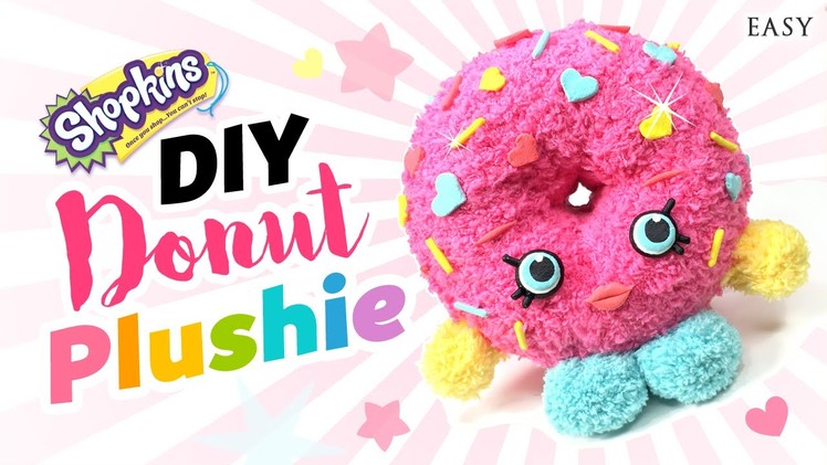 DIY Shopkins Toy Donut Plushie!! Easy & Cute Shopkins Sock Toy!