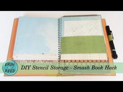 DIY Stencil Storage in a Smash Book Hack