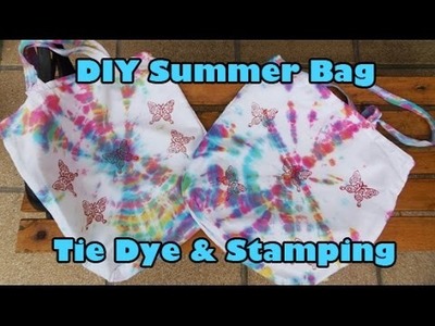 DIY Tie Dye & Stamping summer bag