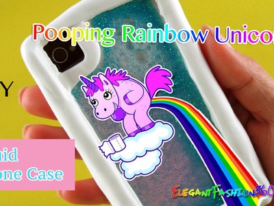 DIY Unicorn Pooping Rainbow Liquid Phone Case