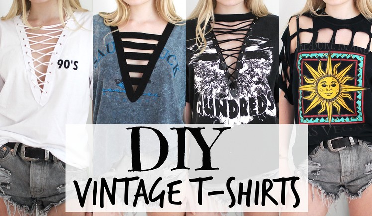 DIY Vintage T-Shirts + Lace Up Tee