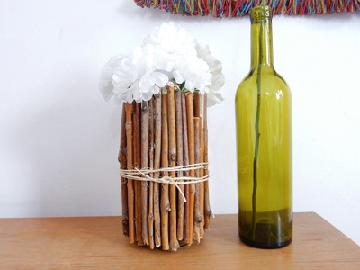 DIY Wood Sticks Floral Vase