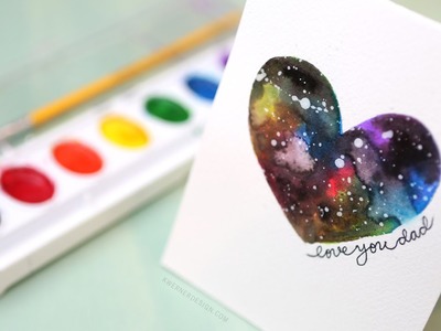 Easy DIY Galaxy Father's Day Card Made with Minimal Supplies