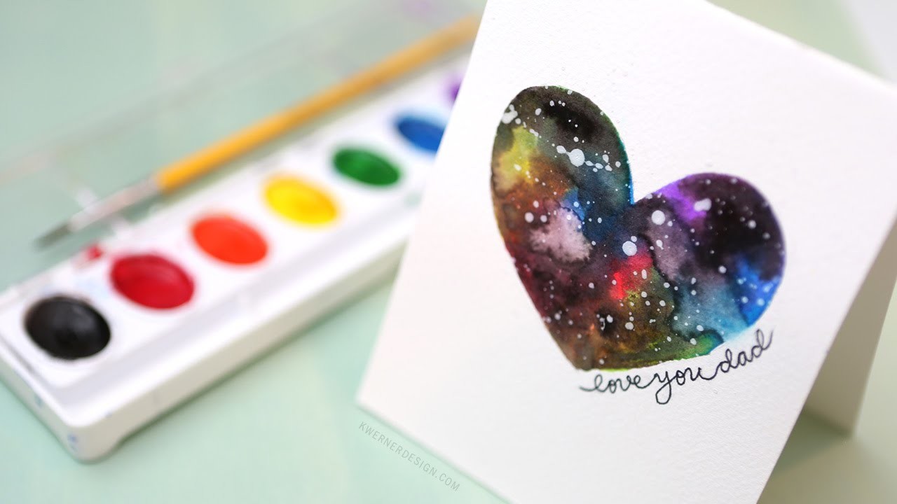 Easy DIY Galaxy Fathers Day Card Made with Minimal Supplies