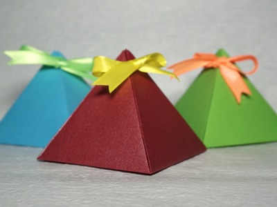 Easy Paper Pyramid box tutorial - DIY