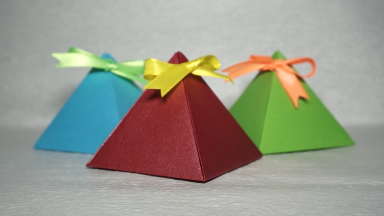 Easy Paper Pyramid box tutorial - DIY