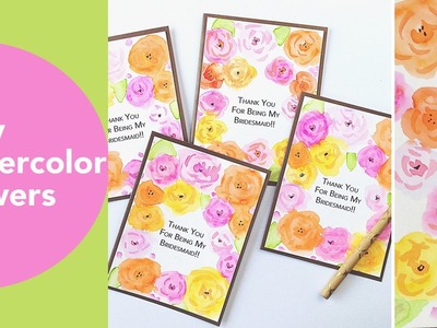 Easy Watercolor Flowers, DIY Bride, Tombow, Cardmaking 2016, Floral Watercoloring