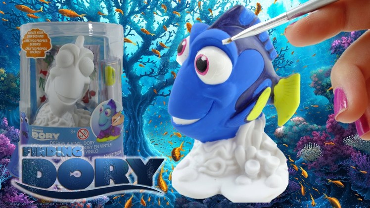 Finding Dory Disney Movie - Coloring a Design a Vinyl Dory DIY Painting Kit