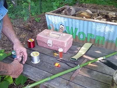 How to Make a Cane.Bamboo Fishing Pole   EASY DIY