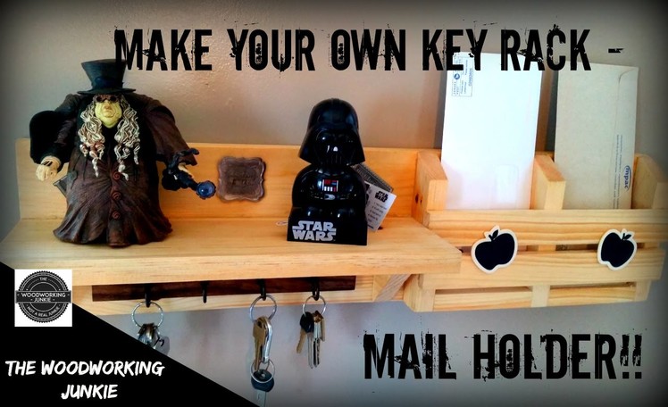 How to make a DIY key rack shelf. mail holder
