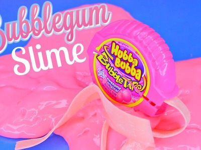 HOW TO MAKE BUBBLE GUM SLIME! DIY Bubble Gum Slime!