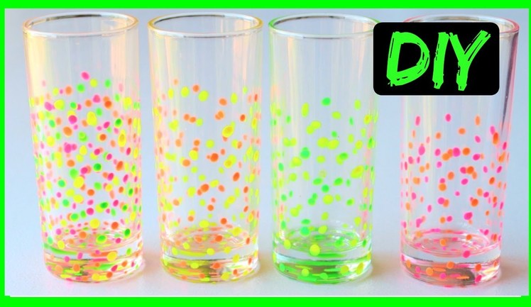 How to Paint Glasses  | Confetti Drinking Glasses DIY | Ali Coultas