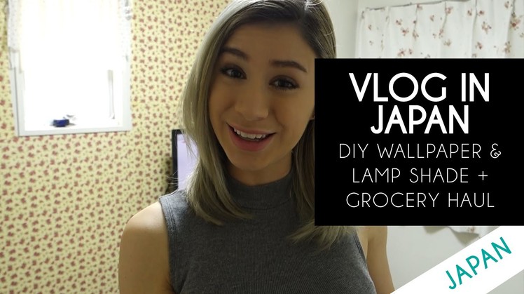 Japanese Groceries | Vlog in Japan DIY Wallpaper & Lamp Shade