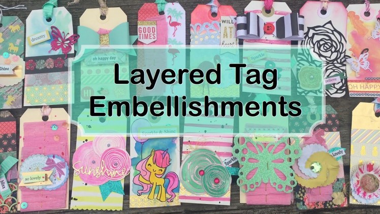 Layered Tag Embellishments using DIY Word stickers | I'm A Cool Mom