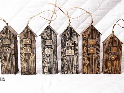 Mixed Media "Wooden Houses" Tutorial for MMW