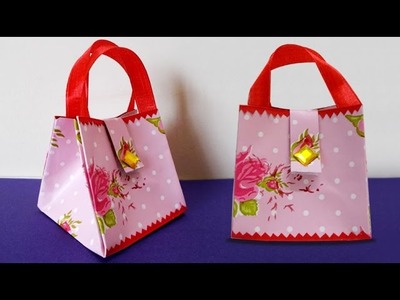 Paper Crafts : How to Make Handmade Mini Paper Bag | DIY Projects