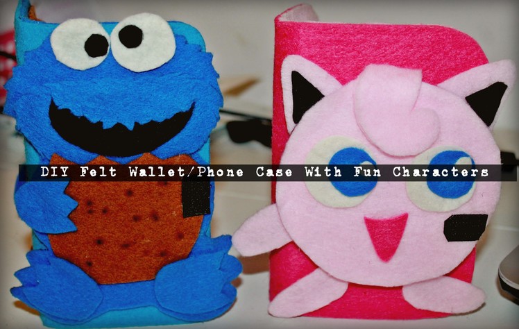 Pokemon Inspired DIY Felt Wallet.Phone Case With Fun Characters | PassionFruitDIY