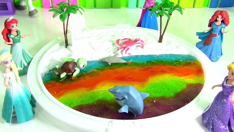 Princess Rainbow Slime Beach Scene DIY by Rainbow Collector