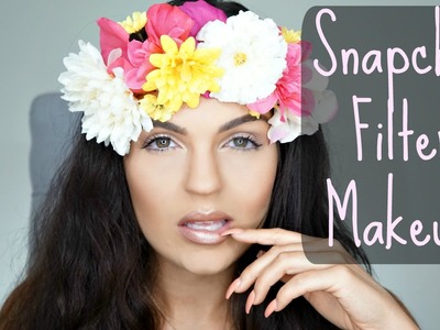 Snapchat Makeup Tutorial & DIY Flower Headband