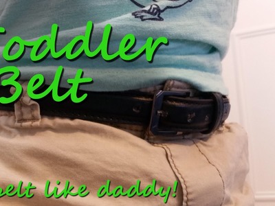 Toddler belt - DIY project