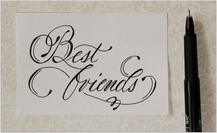 Cursive fancy letters - how to write Best friends - easy :)