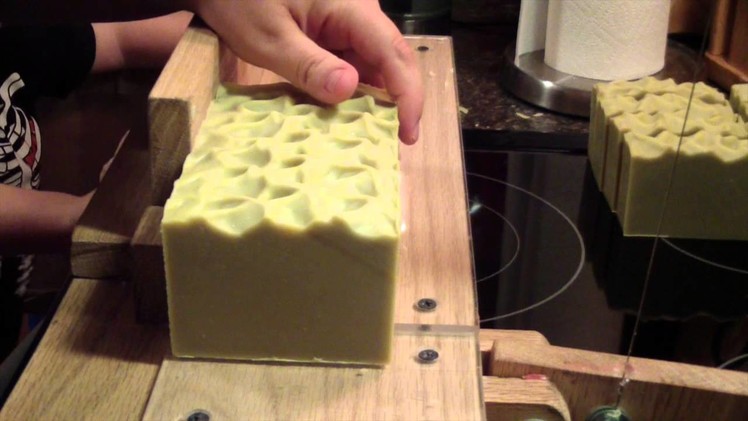 Cutting Traditional Aleppo Soap, & Stamping the soap.