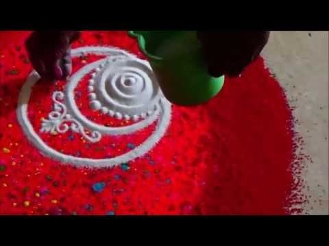 Diwali special rangoli with best colour combination by satish thavi