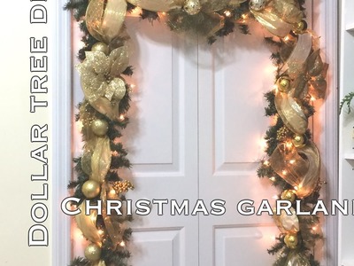 DIY|Dollar Tree Christmas Garland VD#8