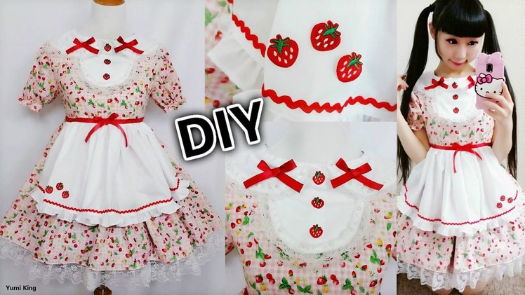 DIY Strawberry Maid Cafe Cosplay Costume
