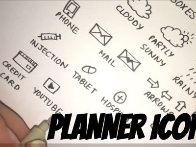 Doodle with me - Planner Icons on your bullet journal l PART 1