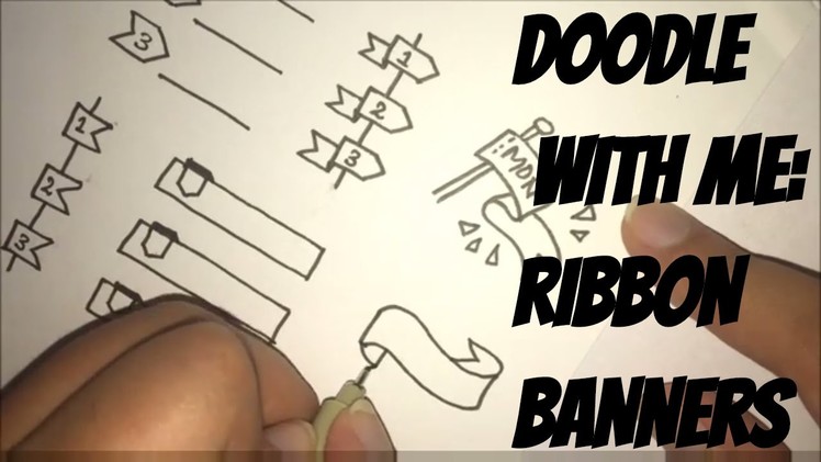 Doodle with me - Ribbon banners ( Bullet journal elements )