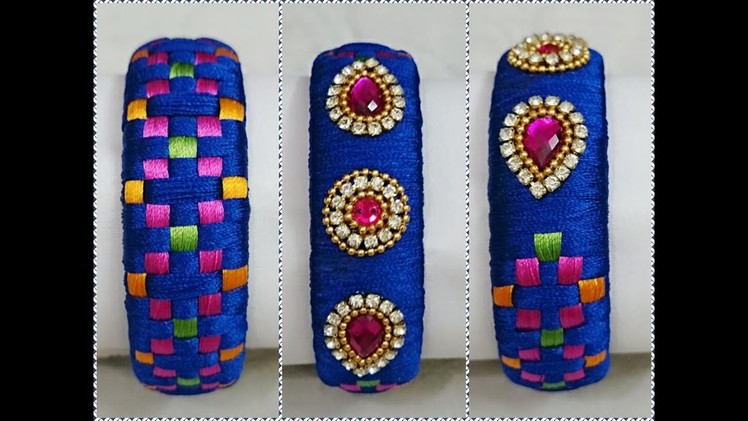 Easy Designer Silk Thread Bangle making!!