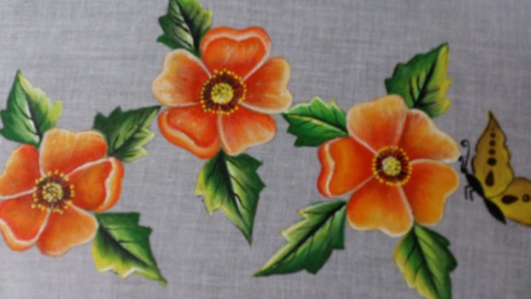 Fabric painting tutorial for beginners. Fabric painting on clothes.