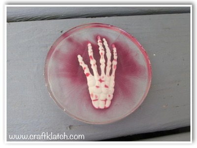Halloween Bloody Skeleton Hand Coaster   Another Coaster Friday