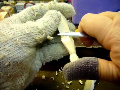 How to carve a wood doll leg