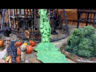 How to Make a Slime Waterfall for Your Halloween Display