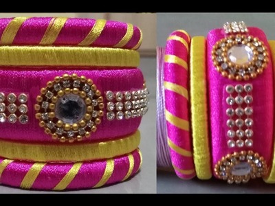 How to make designer silk thread bangles set
