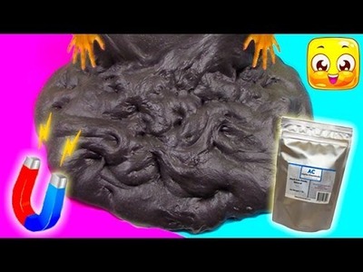 How To Make Magnetic Slime without Iron Filings and Borax! Giant Fluffy Slime Monster DIY Slime