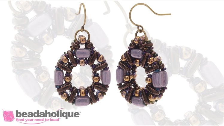 How to Make the Bella Bronze Earrings with Groovy Tile, Infinity, Bar and Demi Toho Beads