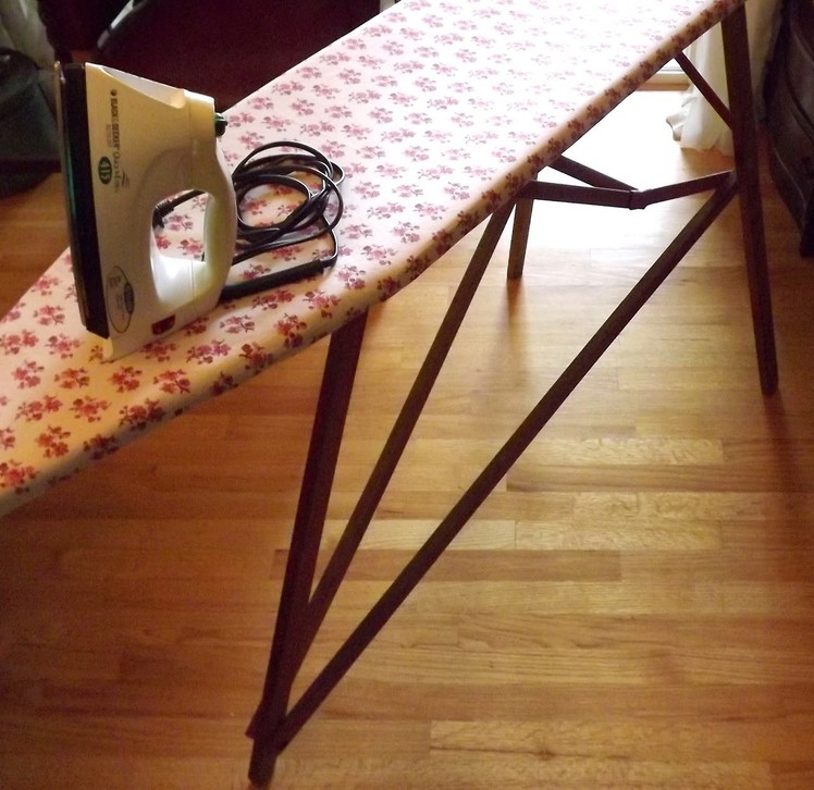 How To recover a Vintage Folding Wood Ironing Board, DIY