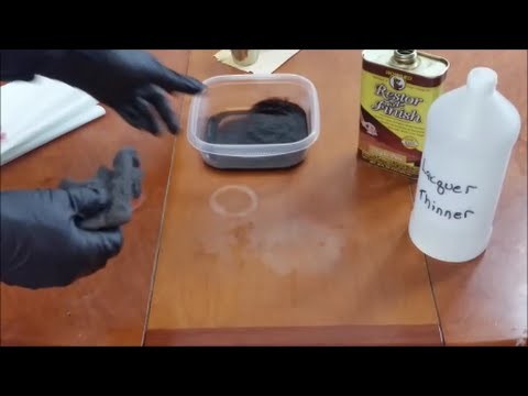 How to remove white water rings | Heat stains from wood furniture.