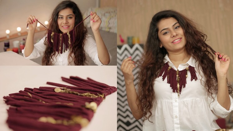 How To Repurpose an Old T-shirt Into A Fringe Necklace