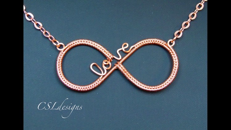 Infinity love wirework pendant