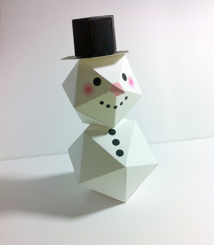 Make a Christmas Snowman with paper.พับตุ๊กตาหิมะ