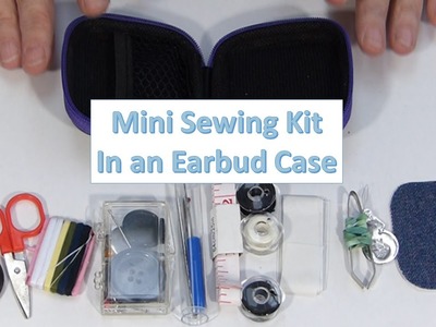 Mini Sewing Kit in an Earbud Case