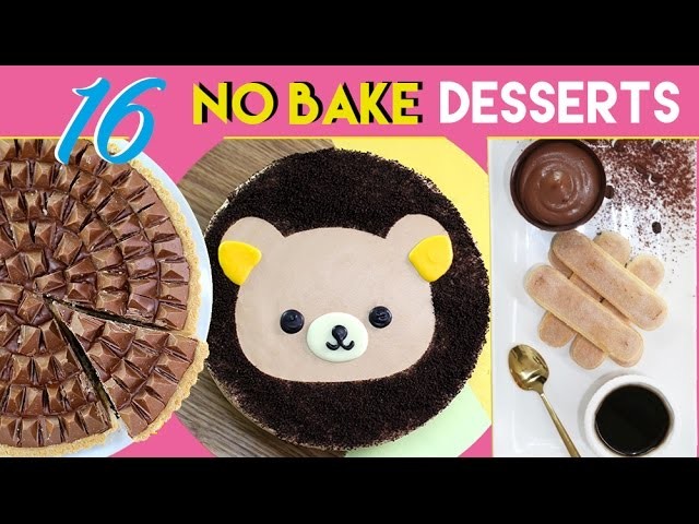 NO BAKE DESSERTS - 16 Simple Dessert Recipes - Toblerone Tart, Ferrero Bowls & More