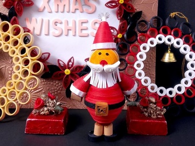 Paper Quilling Tutorial Episode 16 - Santa Craft For Christmas @ ekunji.com